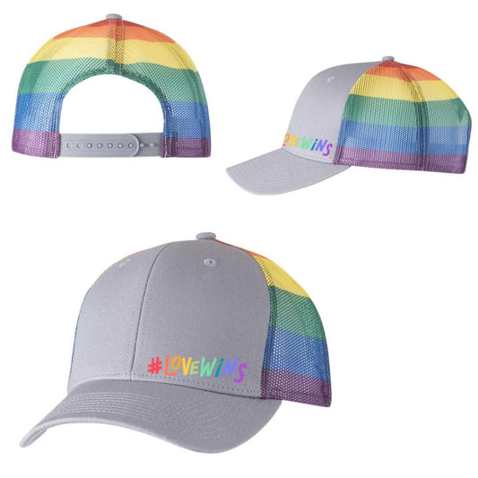 Love Wins Rainbow Trucker Hat