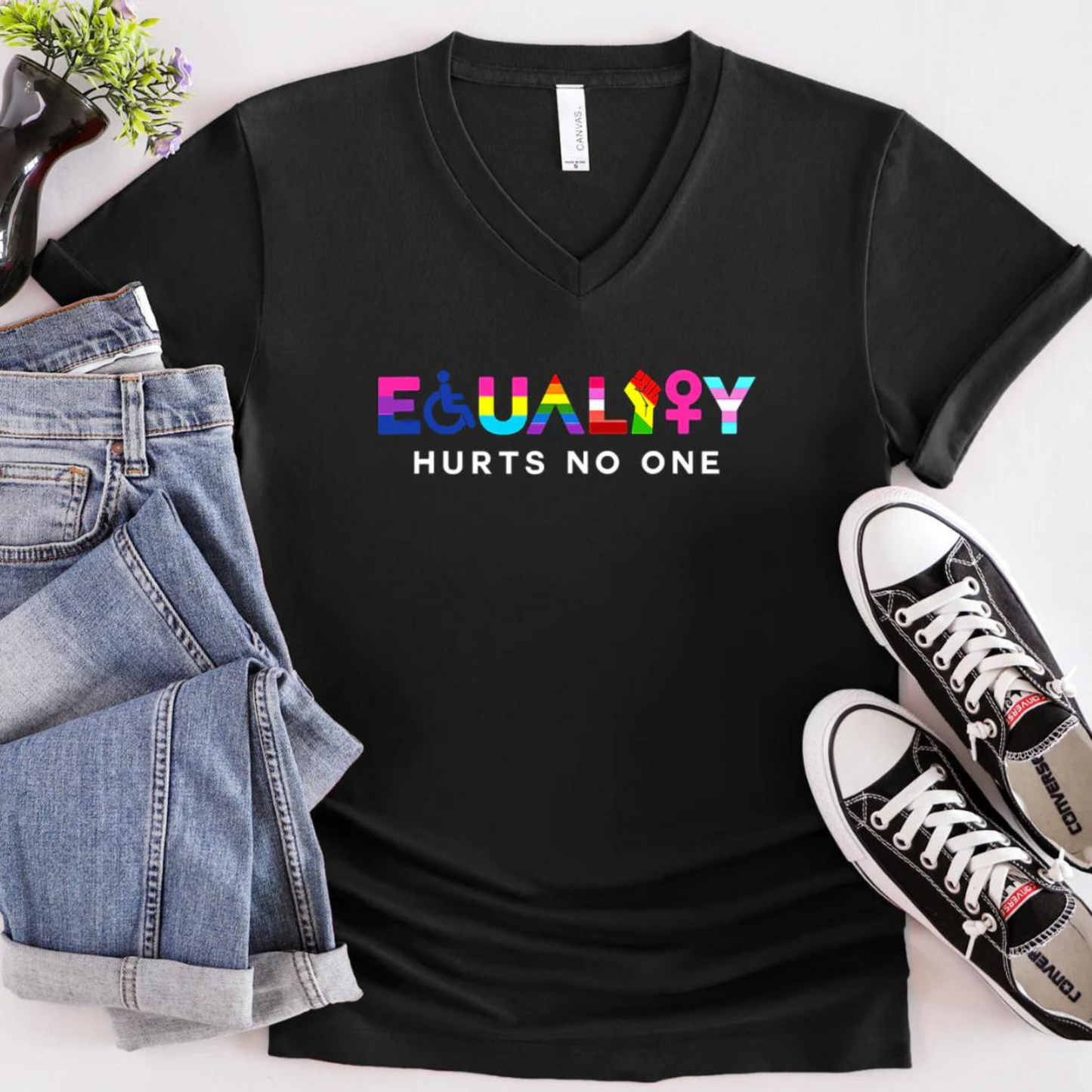 Equality Hurts No One T-shirt LGBTQ Ally Rainbow Pride Shirt