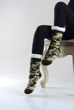 Load image into Gallery viewer, Camo Sherpa Cozy Socks