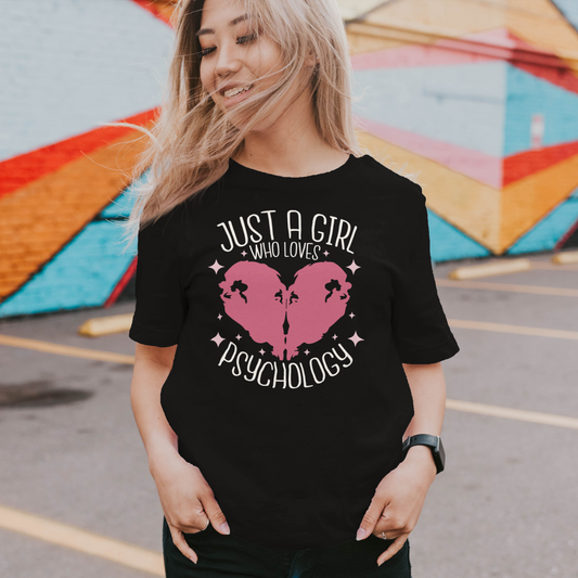 Just a Girl Who Loves Psychology T-Shirt