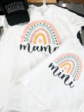 Load image into Gallery viewer, Mama Mini Pink Rainbow Hearts T-Shirt