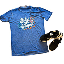 Load image into Gallery viewer, Peace Stars and Stripes 4th of July T-shirt