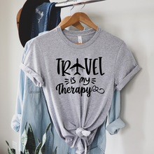 Load image into Gallery viewer, Travel is My Therapy T-Shirt and Sweatshirt