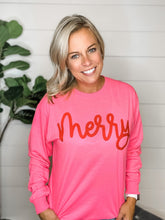 Load image into Gallery viewer, Merry Neon Pink Long Sleeve